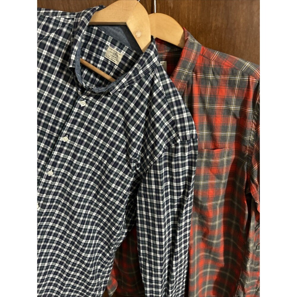 2 - J Crew Button Down Dress Shirt 100% 2ply Cotton Men’s L 16-16.5
